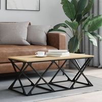 mesa de centrormesa auxiliarrmesa de cafe madera de ingenieria roble sonoma 100x49x40 cm cfw774556