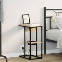 armario de noche - dormitorio - madera y acero - roble sonoma 415x26x605cm