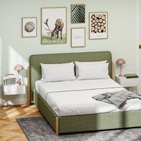 mesitas de noche de melamina de madera homcom 43x365x305 cm blanco