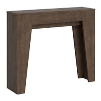 consola extensible 90x25181cm efecto madera nogal