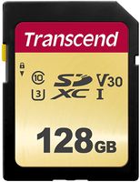 transcend sdc500s - tarjeta de memoria sdxc 128 gb color dorado