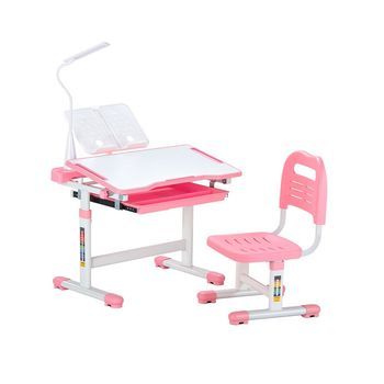 Conjunto Escritorio Y Silla Para Niño, Tablero Inclinable De 0° A 40°, Estructura Resistente Y Organización Práctica Tekmaquinas