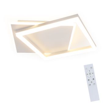 Lámpara De Techo Led - Lámpara De Techo Led Cuadrada Blanca Regulable De 44 W Para Dormitorio