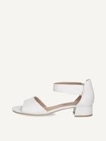 caprice heeled sandal white made of leather with block heel size 37