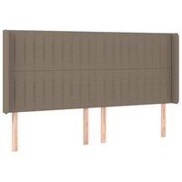 cabecero cama mueble de dormitorio con led de tela 203 x 16 x 118128 cm gris topo m020000940