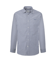 pepe jeans para hombre pm308717 camisa mauro marino m casual algodon manga larga sostenible