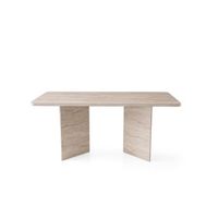 mesa de comedor de madera lizzard 180 x 90 x 77 cm - travertino