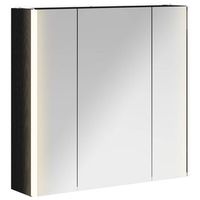armario con espejo de bano roble negro 635 x 155 x 605 cm vidaxl
