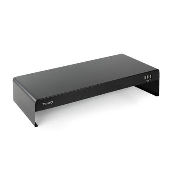 TooQ TQMR0124 Soporte Elevador para Monitor/Portátil con 3 Puertos USB Negro