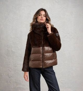 Blauer para mujer. 26WBLDC02304 Chaqueta Fanevil marrón (L), Casual, Poliamida
