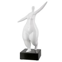 casablanca by gilde figura decorativa escultura dama blanco brillante h 37 cm