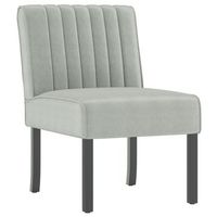 sillon de salon  silla tapizada de terciopelo gris claro