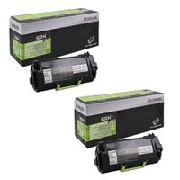 original multipack lexmark mx811dxpe printer toner cartridges 2 pack -62d2h0e