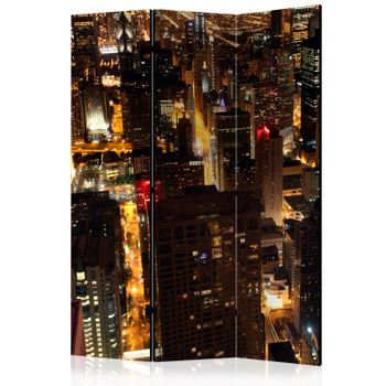 Biombo - City By Night - Chicago, Usa (135x172 Cm)