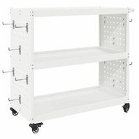 carro de herramientas con estante blanco 75 x 35 x 73 cm vidaxl