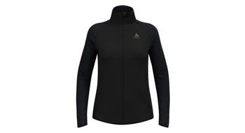 Chaqueta de running hibrida para mujer odlo zeroweight warm 2 0 negra