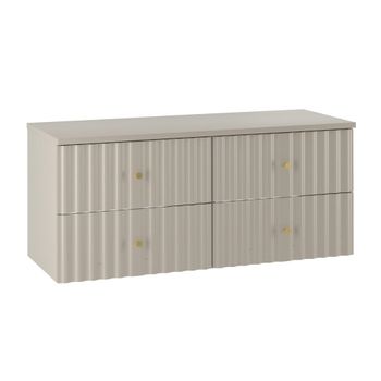 Mueble bajo lavabo 120cm encimera paneles laminados y de mdf cachemira