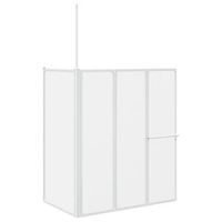 mampara de ducha de pared en forma l 4 paneles plegables 70x120x137 cm vidaxl