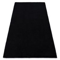 alfombra bunny negro imitacion de piel de conejo 60x100 cm