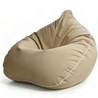 aiire puff exterior jardin en olefina - sofa puf con relleno incluido xxl de diseno para terraza jardin o piscina - bean bag chair salon o decoracion habitacion juvenil gris 100x100x90