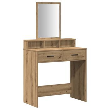 Mesa Tocador | Mesa De Maquillaje Con Cajón Roble Artesanal 79 X 41 X 140 Cm