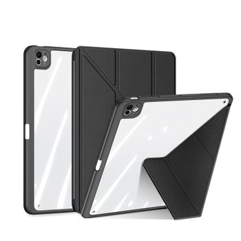 DUX DUCIS Funda transparente para iPad Pro 11 2025/iPad Air 13/Mini6/7/iPad 10, funda desmontable con soporte para lápiz óptico y apagado automático