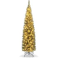 180cm arbol de navidad artificial costway 180 luces led blancas calidas 390 rama