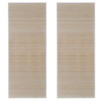alfombras rectangulares de bambu natural 2 unidades 120x180 cm vidaxl