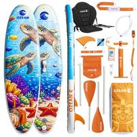 tabla paddle surf 305cm premium 3d modelo tortuga - tabla de stand up paddle hinchables para mar rios y lagos