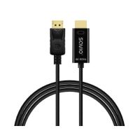 adaptador de cable savio cl-189 displayport a hdmi 4k 60hz 15 m