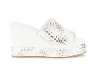 sandalias tipo pantuflas con tejido sintetico y efecto laminado en cuna multi silver 39