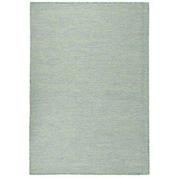 Alfombra De Exterior De Tejido Plano Turquesa 160x230 Cm Vidaxl