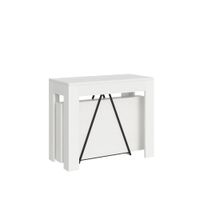 consola extensible 90x42198 cm efecto madera fresno blanco