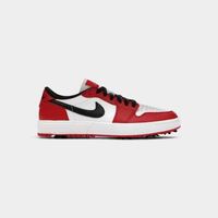 nike deportivas moda jordan 1 low golf spiked varsity red white black para hombre