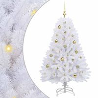 arbol de navidad artificial con ramas articuladas blanco 150 cm vidaxl