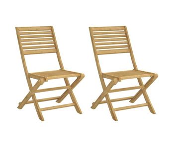Vidaxl sillas de jardín plegables 2 uds madera acacia 48,5x61,5x87 cm