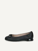 caprice ballerina black made of leather with trapeze heel size 39