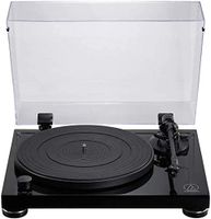 audio-technica lpw50pb giradiscos totalmente manual con transmision por correa negro piano