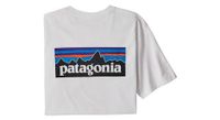 camiseta manga corta patagonia p 6 logo responsibili tee blanco hombres