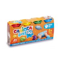 carioca baby do pack de 8 pastas de modelar - super ligera - elastica - maleable - ideal para primeras experiencias tactiles - se seca al aire - color varios
