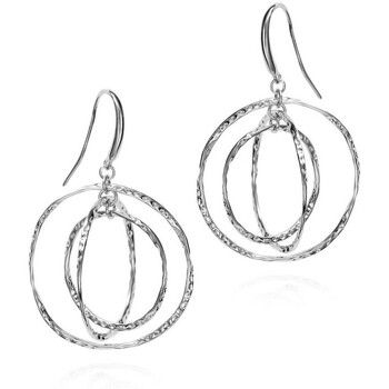 Jorge Revilla Pendientes Pendientes de gancho con aros en plata de ley 925 para mujer