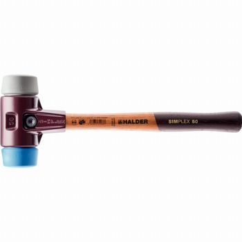 Halder Simplex Maza Blanda Tpe / Rellena De Caucho Con Carcasa De Hierro Maleable Y Mango De Madera - D=30 Mm - 3013.030