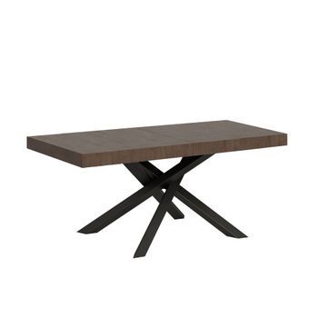Mesa Extensible 90x140/244 Cm Volantis Premium Estructura Nogal Antracita