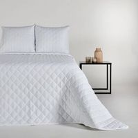 10xdiez colcha boutie microfibra deluxe blanco - cama de 150cm - blanco deluxe