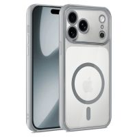 carcasa cool para iphone 17 pro magnetica borde plata