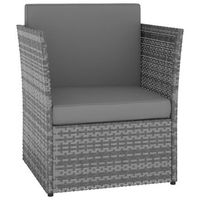 silla de jardin  silla de exterior  sillon con taburete ratan sintetico gris antracita