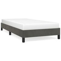 cama individual  cama para adultos  estructura de cama de terciopelo gris oscuro 100x200 cm