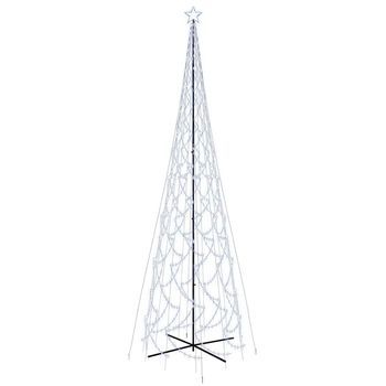 Árbol De Navidad Cónico 3000 Led Blanco Frío 230x800 Cm Vidaxl