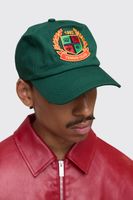 gorra con bordado universitario verde