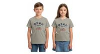 camiseta de manga corta rubb r beau gris nino